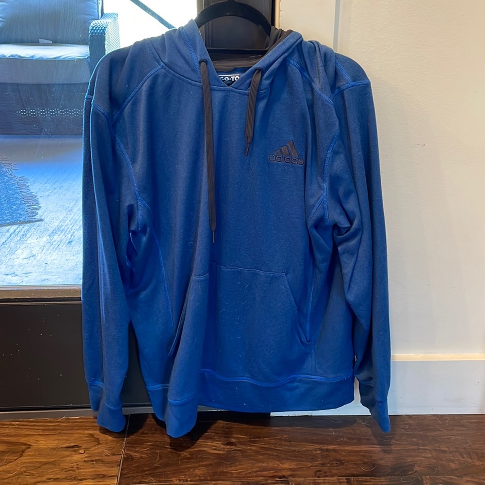 blue hoodie